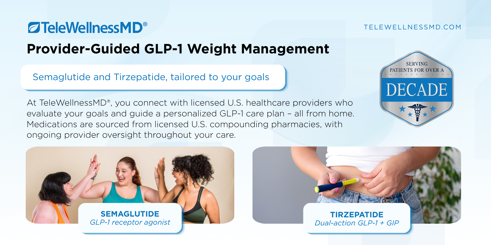 personalized weight loss programs compounded tirzepatide providers GLP-1 Options | Semaglutide & Tirzepatide